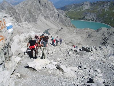 010-Aufstieg von der Totalphuette zur Schesaplana